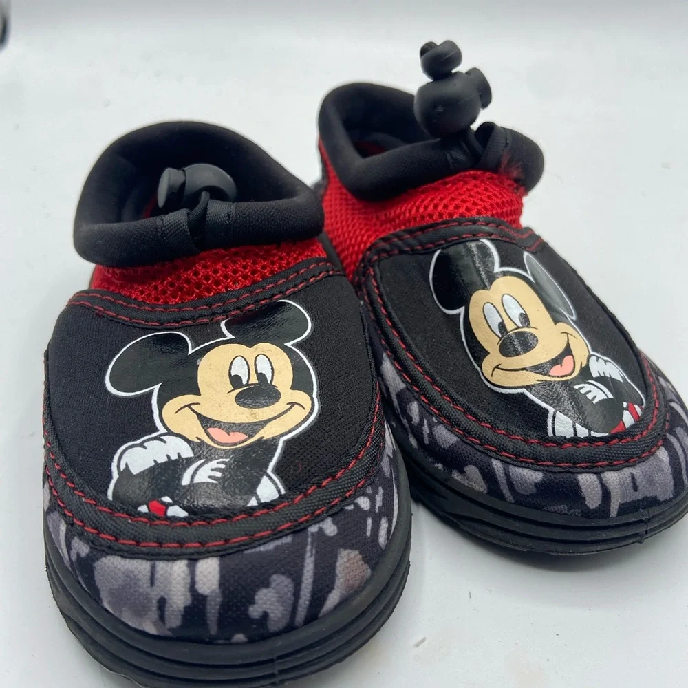 Disney Black and Red Water Shoes with Mickey Mouse Design